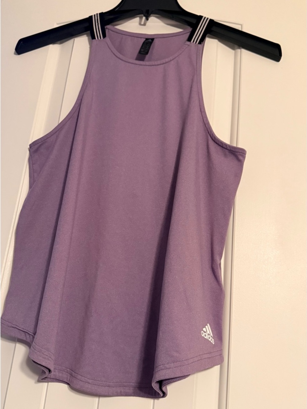 Adidas Lavender Tank Top with Striped Straps Size M